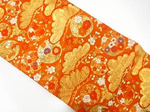 笠松に花丸模様織り出し袋帯